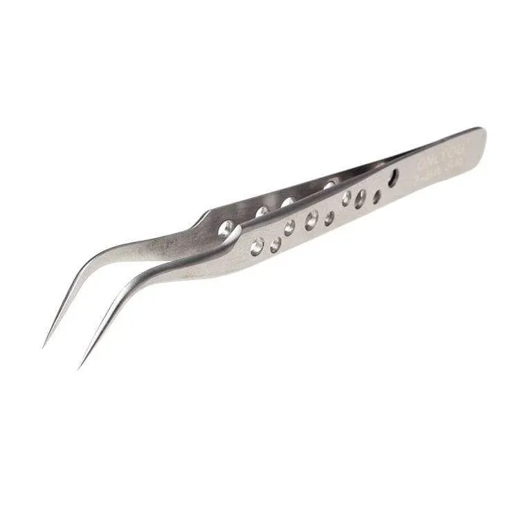 Anti-Skid Stainless Steel Pointed Tweezers - Image 2