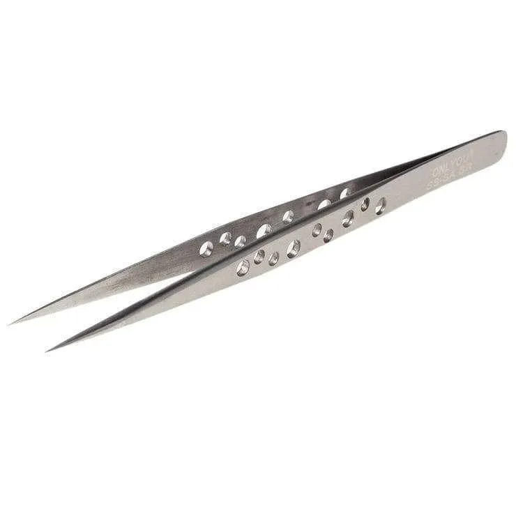 Anti-Skid Stainless Steel Pointed Tweezers