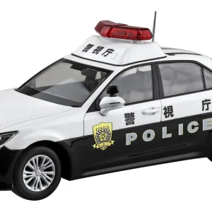 Aoshima 1/32 Toyota Crown Patrol Car Snap Kit Pre-Colored Model