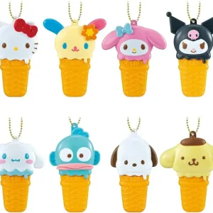 Bandai Sanrio Ice Cream Case Charms Candy Toy Set of 10 Pieces