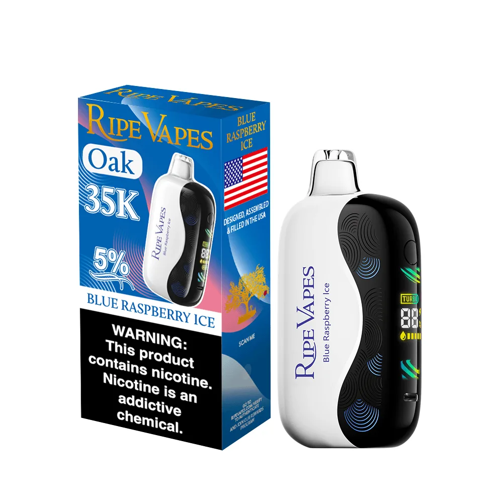 Blue Raspberry Ice Ripe Vapes Oak 35K - Image 2