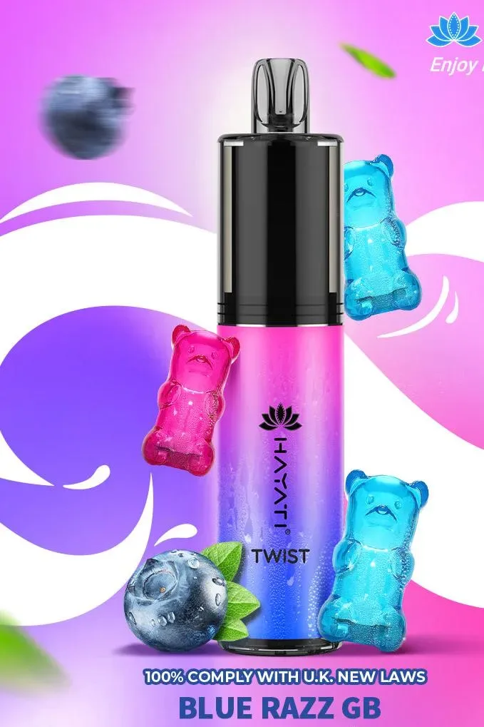 Blue Razz Gummy Bear Hayati Twist 5000 Disposable Pod