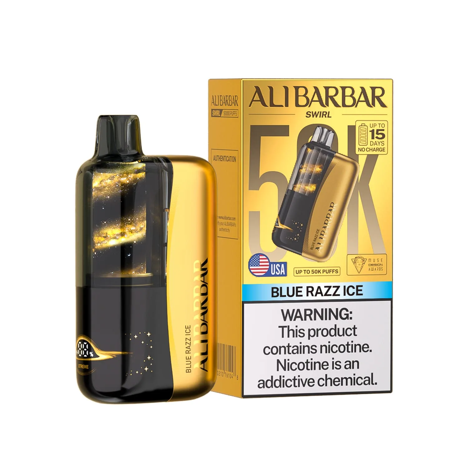 Blue Razz Ice Alibarbar Swirl 50K