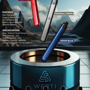 [Close Pod System] WERTI PODS – 2000 PUFFS, Device & Flavor Pod
