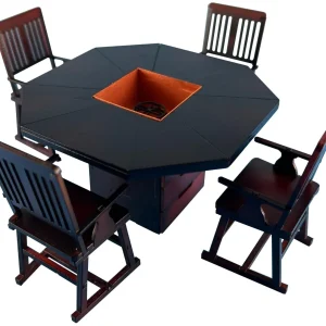 Cobaanii Mokei 1/12 Scale Octagon Table and Chairs Set with Irori Wz-028