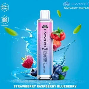 Crystal Pro Max 4000 Strawberry Raspberry Blueberry Disposable Box of 10 -£71.99