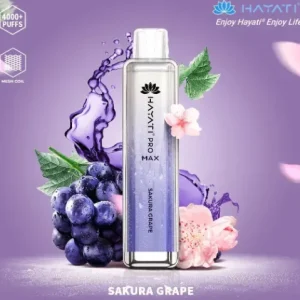 Crystal Pro Max Sakura Grape 4000 Disposable Box of 10 – £71.99