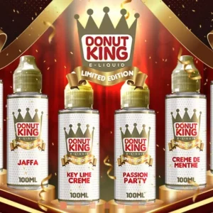 Donut King Limited Edition E Liquid 100ml Vape Juice 0mg 70/30 Custard Lime