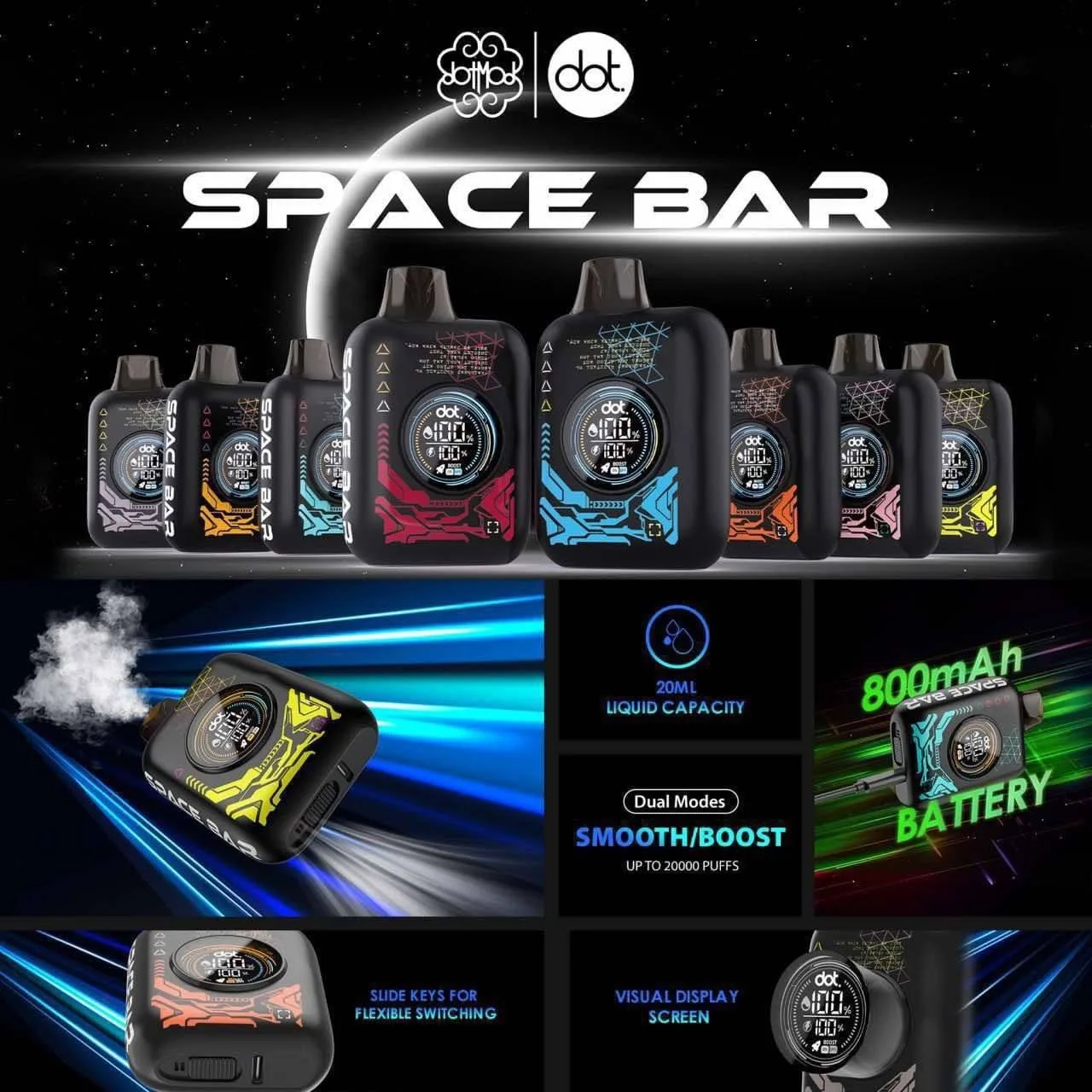 DOT SPACE BAR 20K PUFF (SET)