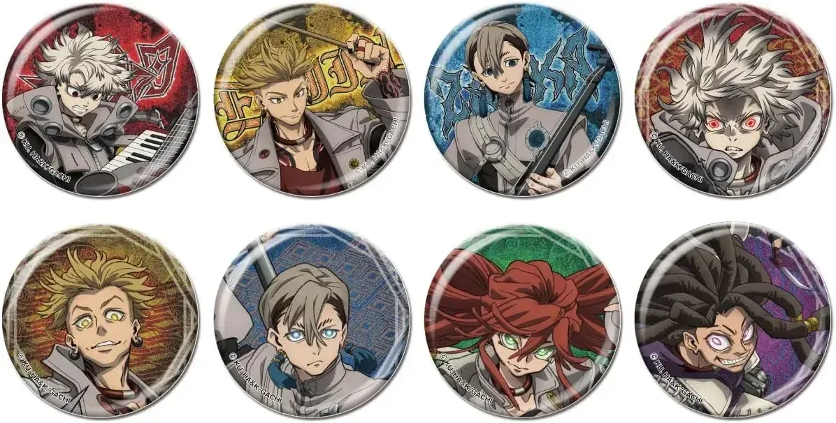 Ensky Gachiakuta Glitter Can Badge Set - 8 Piece Collectible Anime