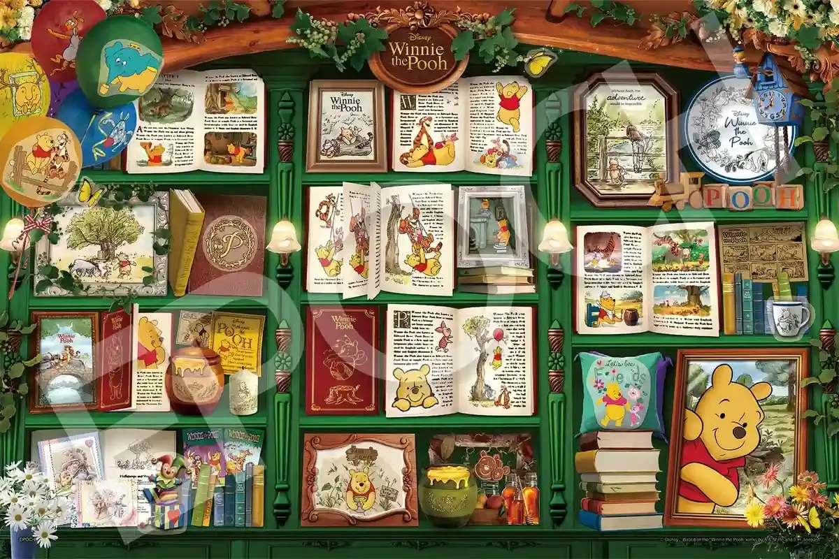 Epoch 1000 Piece Disney Winnie The Pooh Jigsaw Puzzle with Glue and Spatula