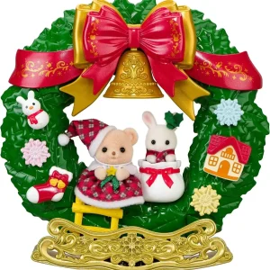 Epoch Sylvanian Families Rocking Christmas Wreath Toy Play Set