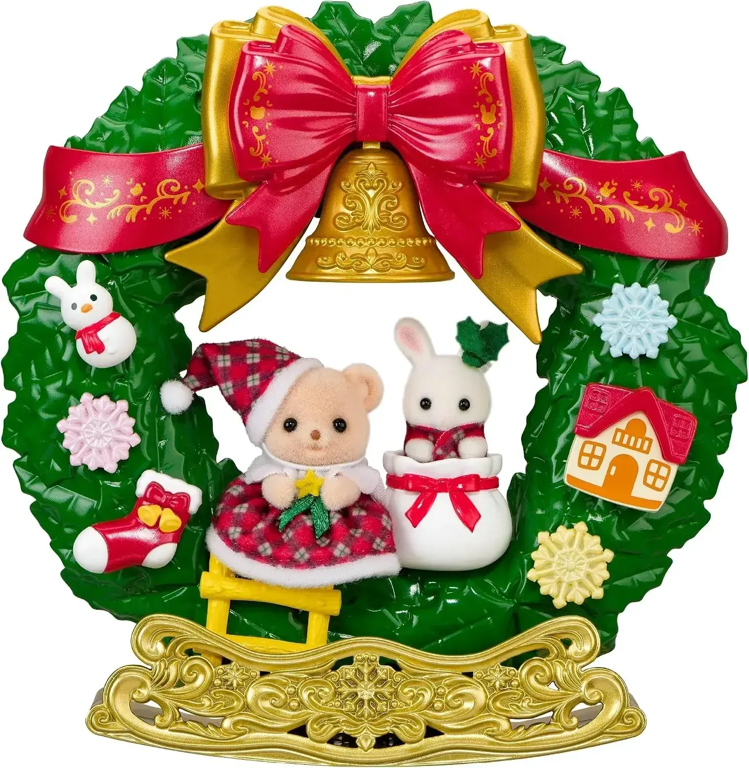Epoch Sylvanian Families Rocking Christmas Wreath Toy Play Set