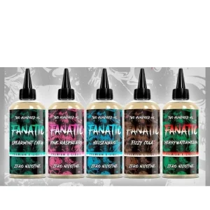Fanatic Vape Juice E Liquid 200ml Premium 5 Flavours 70vg 30pg New Vape 0MG