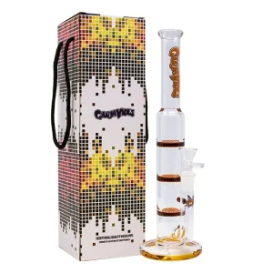 GanjaVibes 11" Triple Honeycomb Percolator Glass Bong