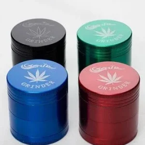 Genie Leaf Etched Grinder 4-Parts