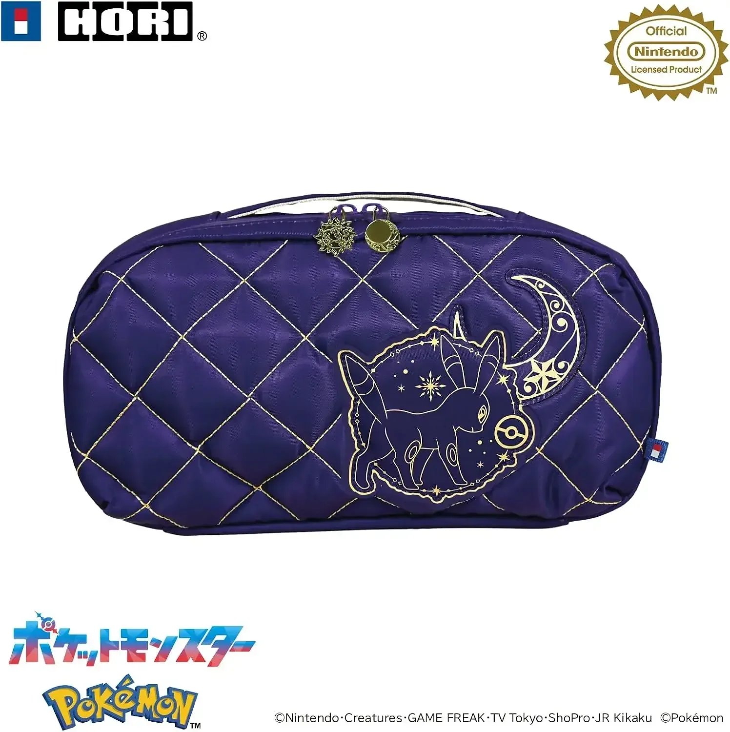 Hori Pokemon Quilted Medium Pouch Switch 2 Umbreon Espeon Case