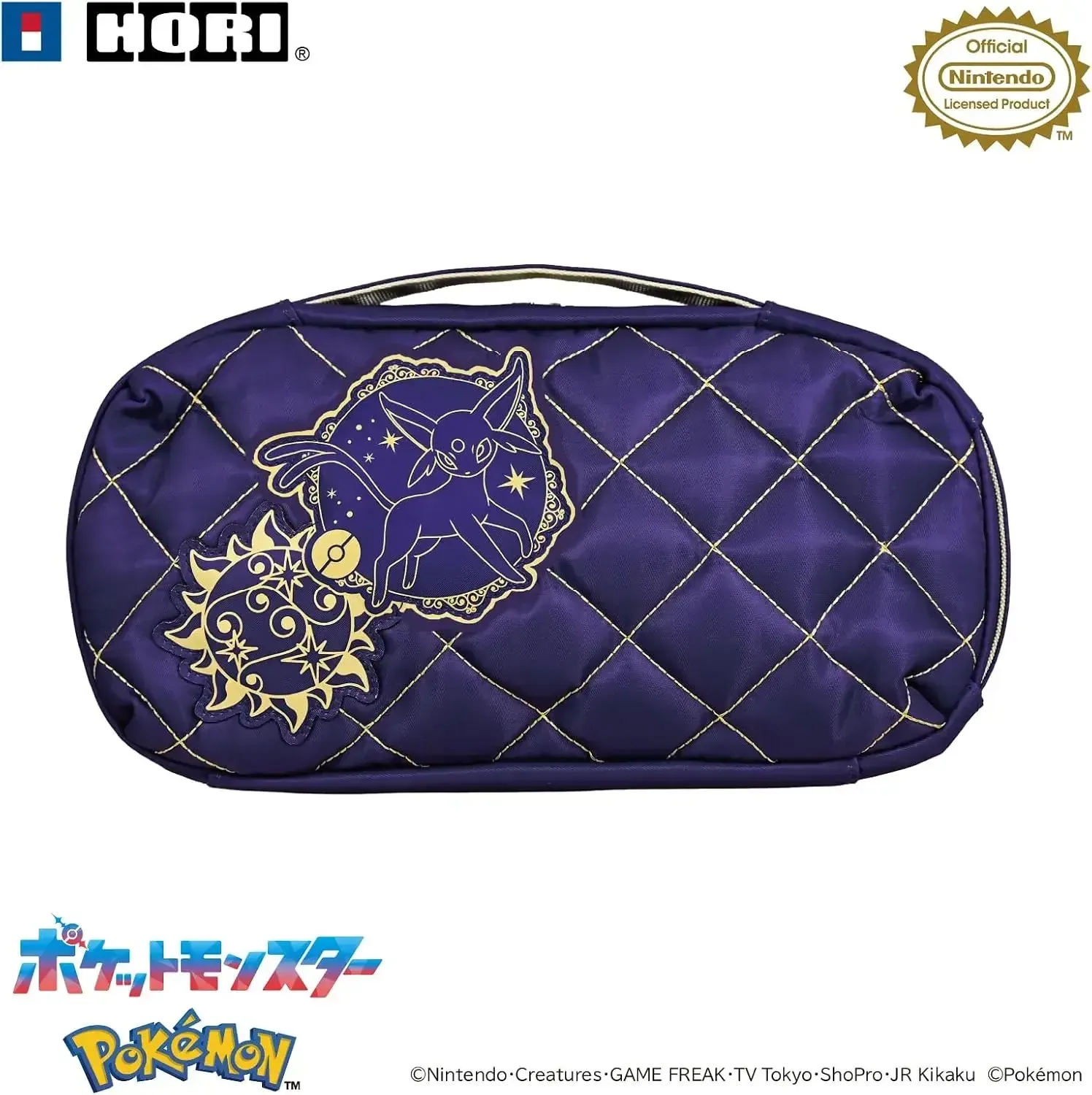 Hori Pokemon Quilted Medium Pouch Switch 2 Umbreon Espeon Case - Image 2