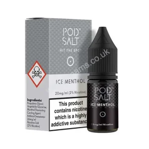 Ice Menthol Nicotine Salt E-Liquid By Pod Salt Core Range