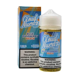 ICED Blue Raspberry Peach - 3mg - Cloud Nurdz - 100mL