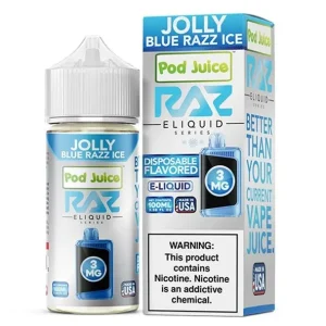 Jolly Blue Razz Ice - 6mg - Pod Juice x Raz - 100mL