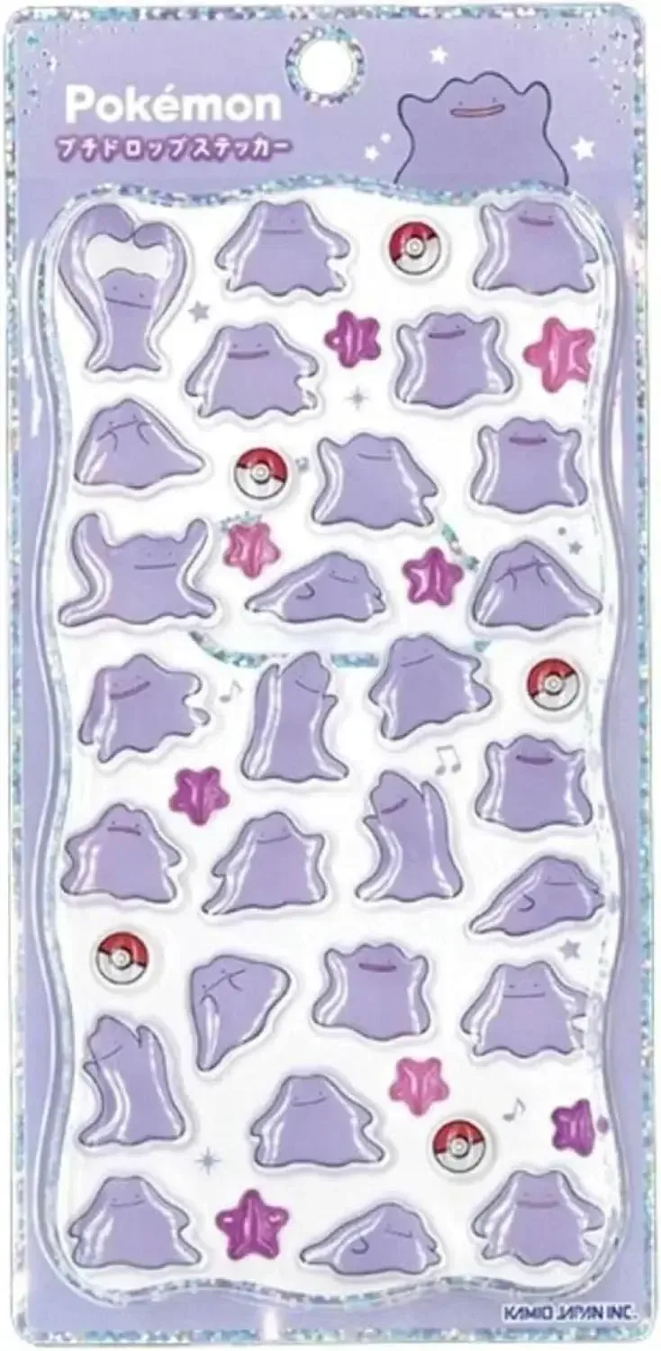 Kamio Pokemon Petit Drop Sticker Ditto, Moisture-Sensitive Sheet