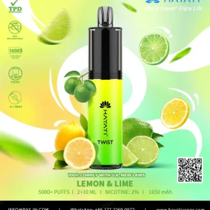 Lemon Lime Hayati Twist 5000 Puffs Disposable Vape