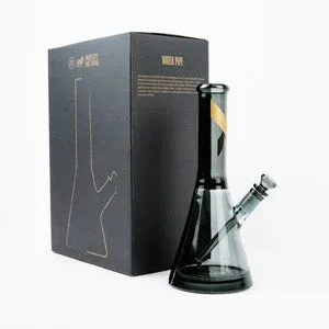 MARLEY NATURAL WATER PIPE SMOKED GLASS GOLD STRIPE DECAL - Image 2