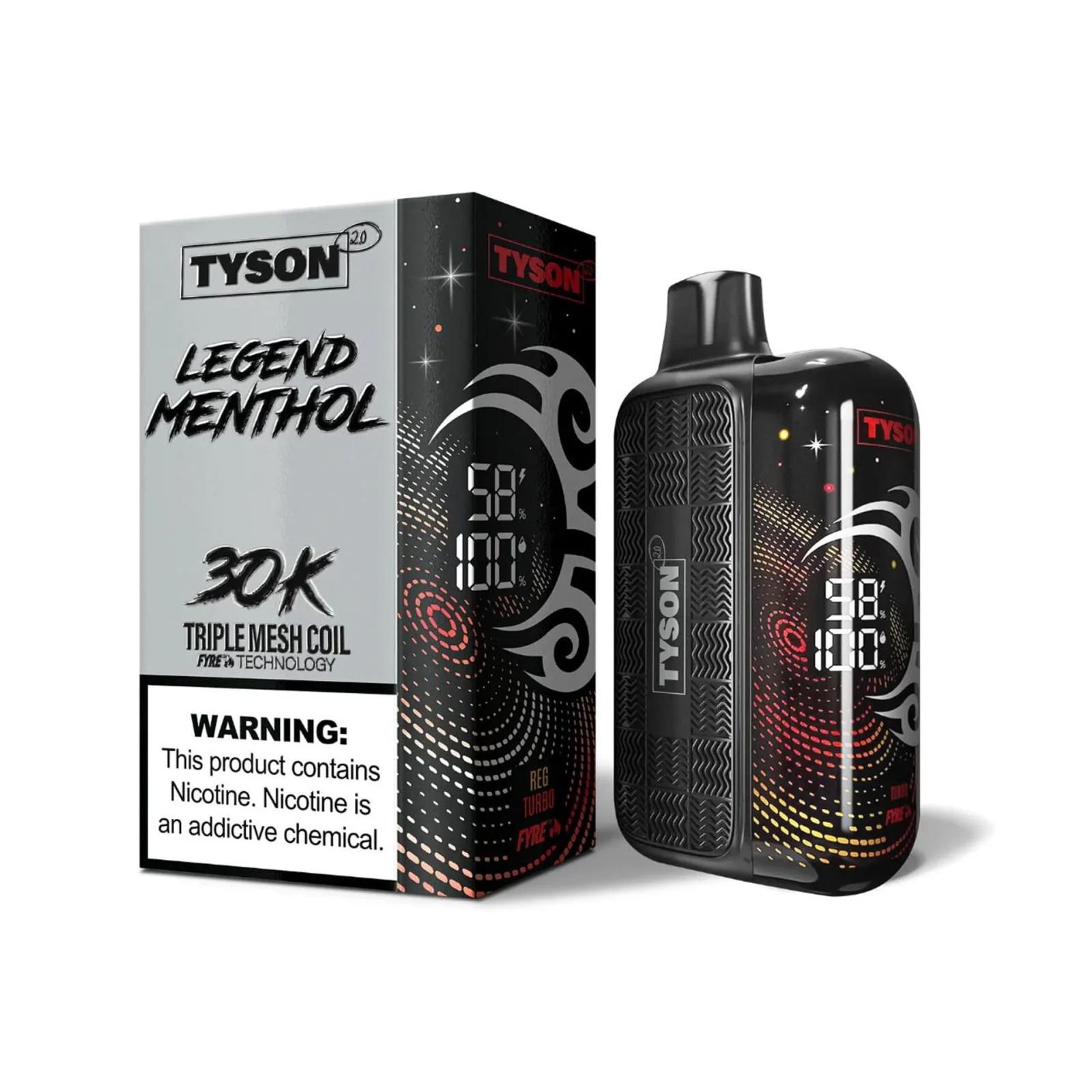 Menthol Silver Tyson 2.0 Legend 30K