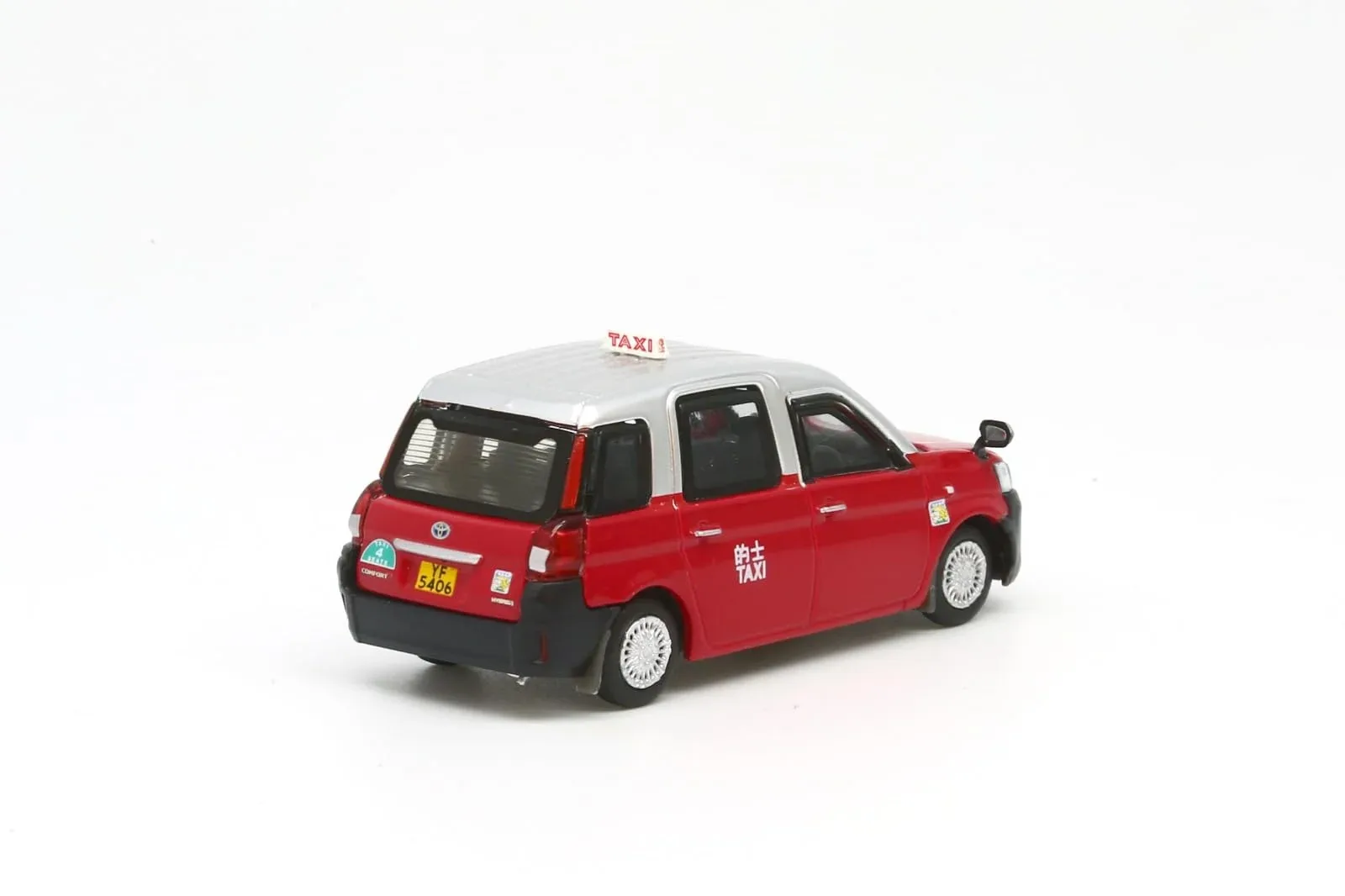 Model1 1/64 Toyota Comfort Hybrid Hong Kong Taxi Red Urban Yf5406 - Image 2