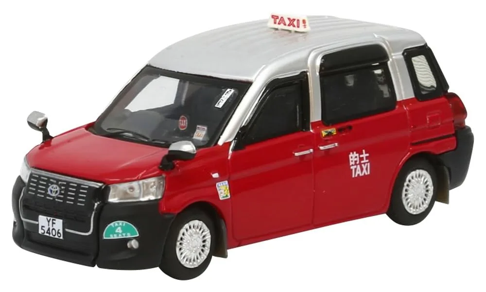Model1 1/64 Toyota Comfort Hybrid Hong Kong Taxi Red Urban Yf5406