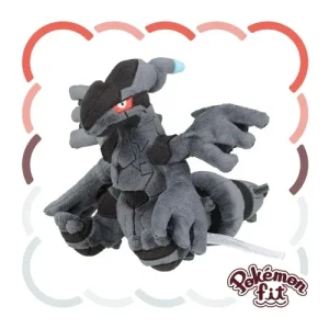 Official Pokemon Zekrom Fit Plush: Collectible Soft Toy Figure