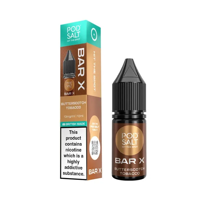 Pod Salt Bar X Butterscotch Tobacco Nic Salt E-Liquid