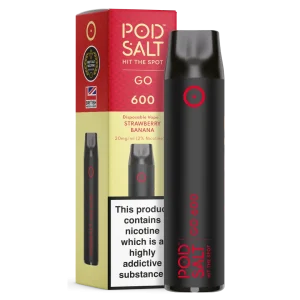 Pod Salt GO 600 Strawberry Banana Disposable Device