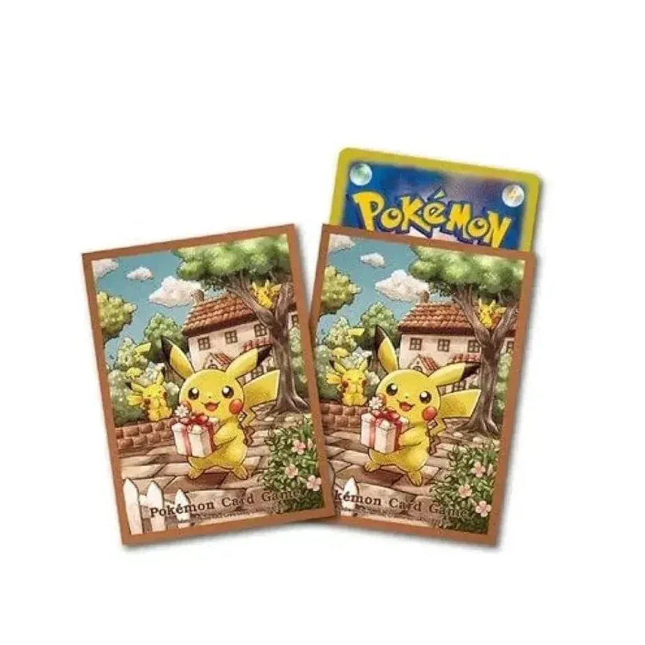 Pokemon Pikachu Gift Card Sleeves 64ct Trading Deck Shields