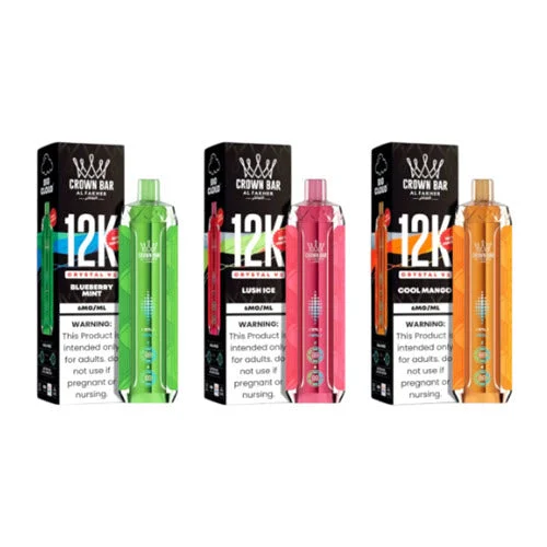 Crown Bar 12K Crystal V2 Disposable Vape Device - 3PK