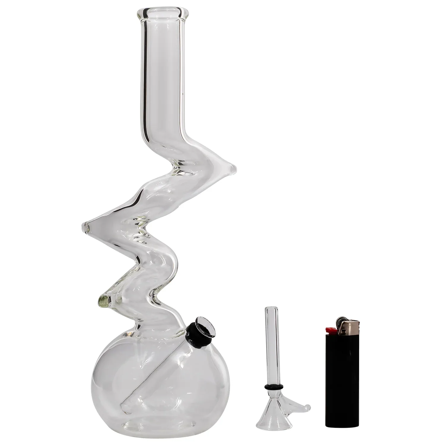 LA Pipes "Jacob's Ladder" Crystal Clear Zong Bong - Image 2
