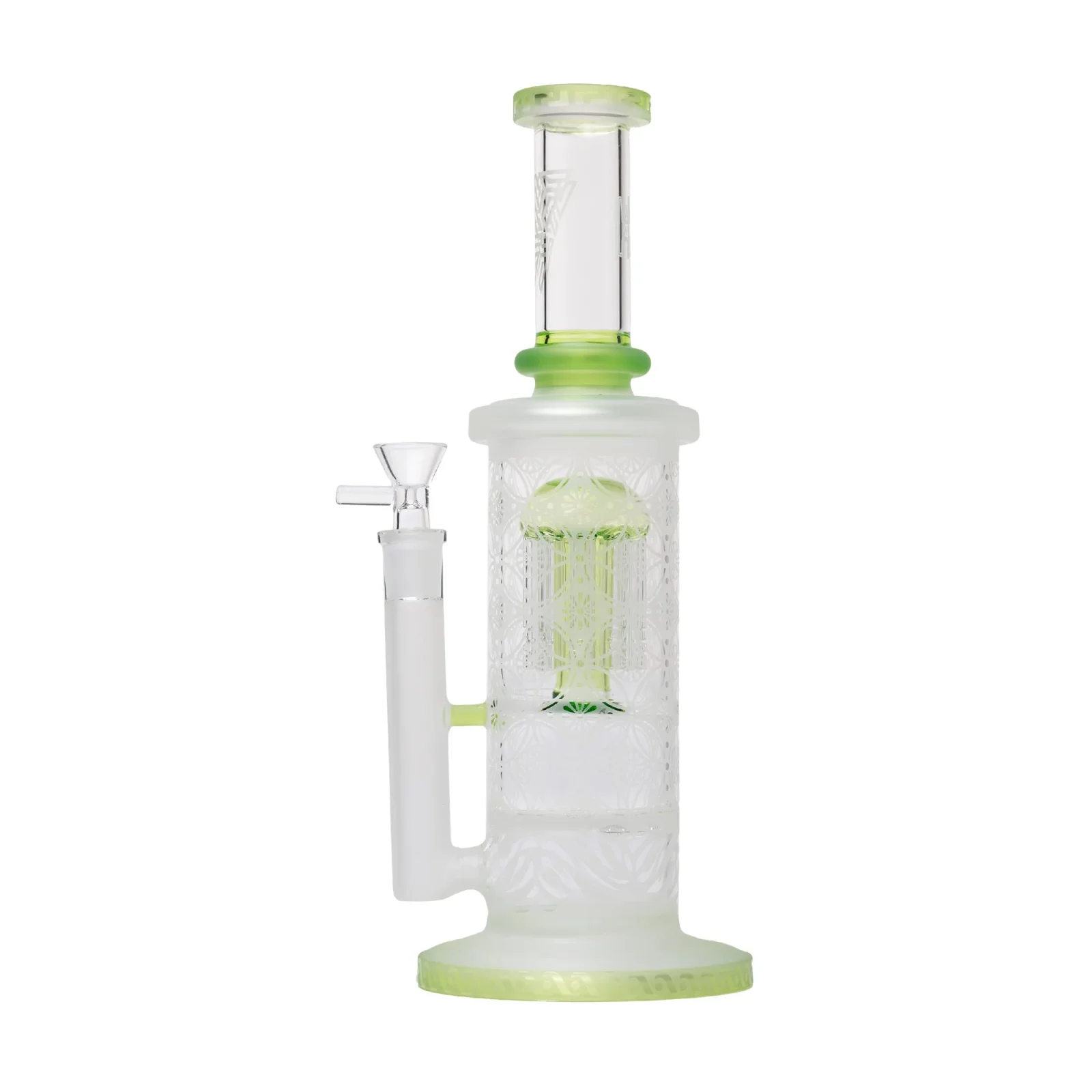 Human Grade Sacred Straight Sandblasted Glass Water Pipe - Image 2