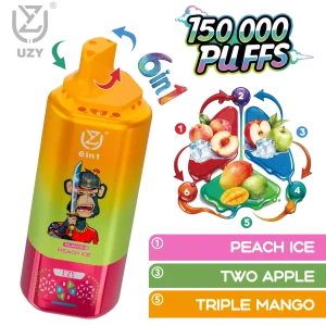 UZY 6 IN 1 Tastes 150K Disposable Vape Wholesale 150000 Puffs Bulk Buy