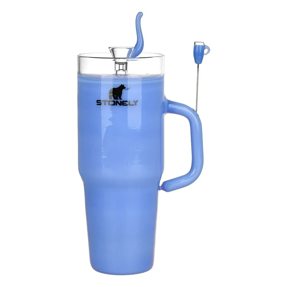 Pulsar Stonely Cup Glass Water Pipe | 8.5" | 14mm F - Image 2