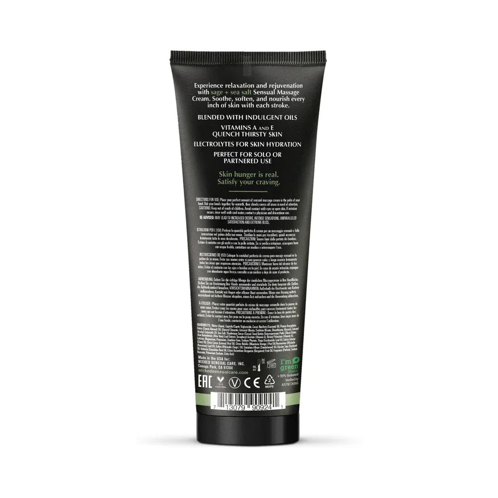 Wicked Sage + Sea Salt Sensual Massage Cream 4 oz - Image 2