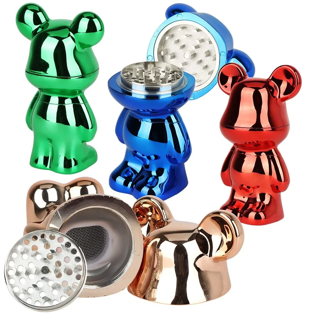Metallic Mouse Aluminum Grinder - 3pc / 1.75" / 6ct - Image 2