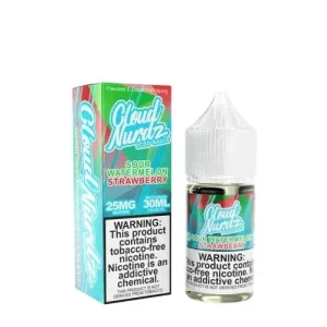 Sour Watermelon Strawberry Iced 30ml TF Nic Salt Vape Juice - Cloud Nurdz - 50mg