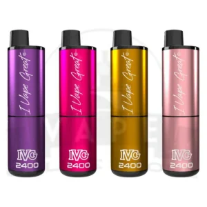 BOX OF 10 IVG 2400 Puffs Rechargeable Vape Kit | £69.99
