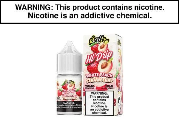 WHITE PEACH STRAWBERRY BY HI-DRIP SALTS 30ML (2x15ML)