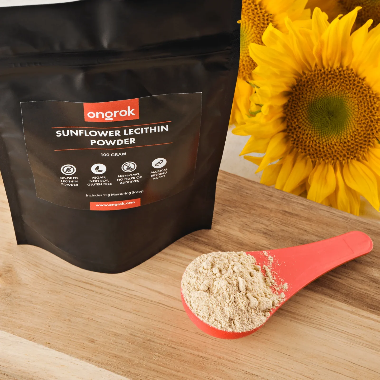 ONGROK’S Non-GMO Sunflower Lecithin Powder - Image 2