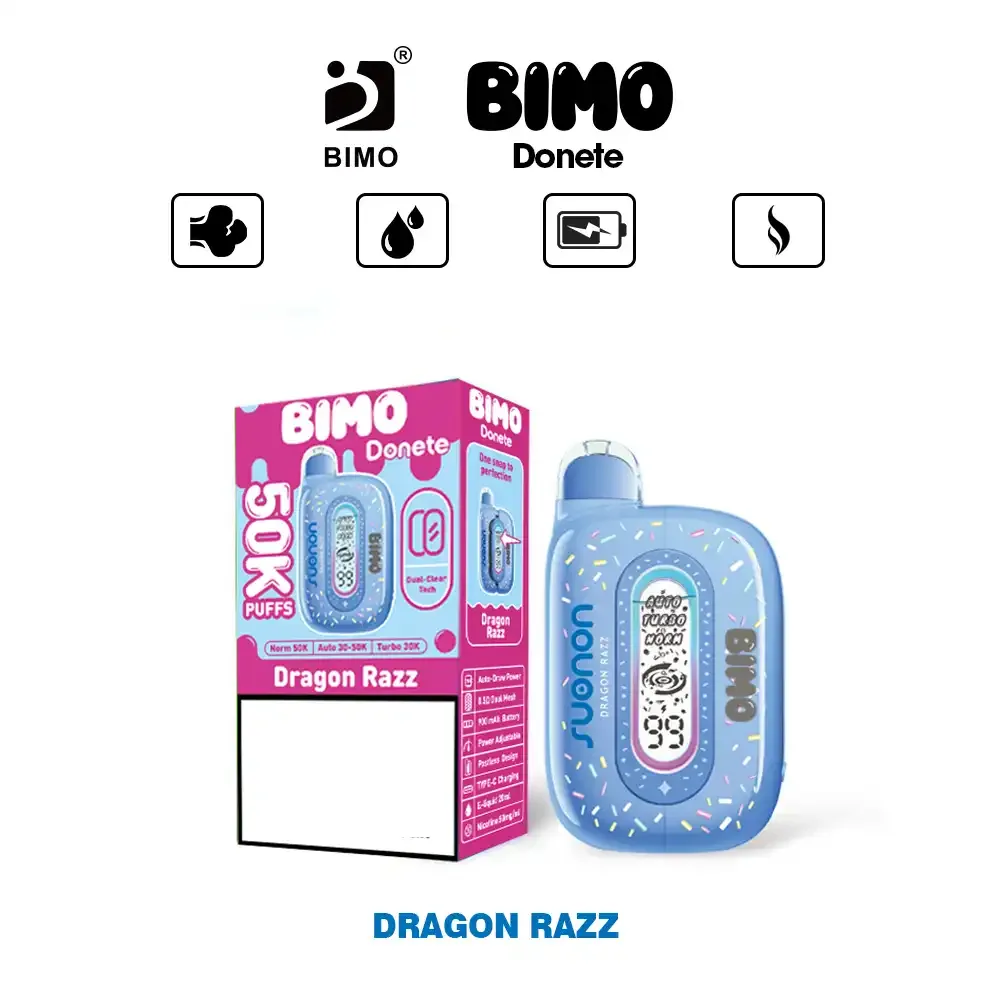 BIMO DONETE 50000 Puffs Dual Mesh Coil 50K Disposable Vapes Wholesale Bulk Buy - Image 2