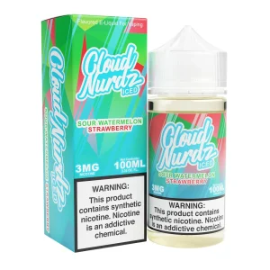 Sour Watermelon Strawberry Iced 100ml TF Vape Juice - Cloud Nurdz - 3mg