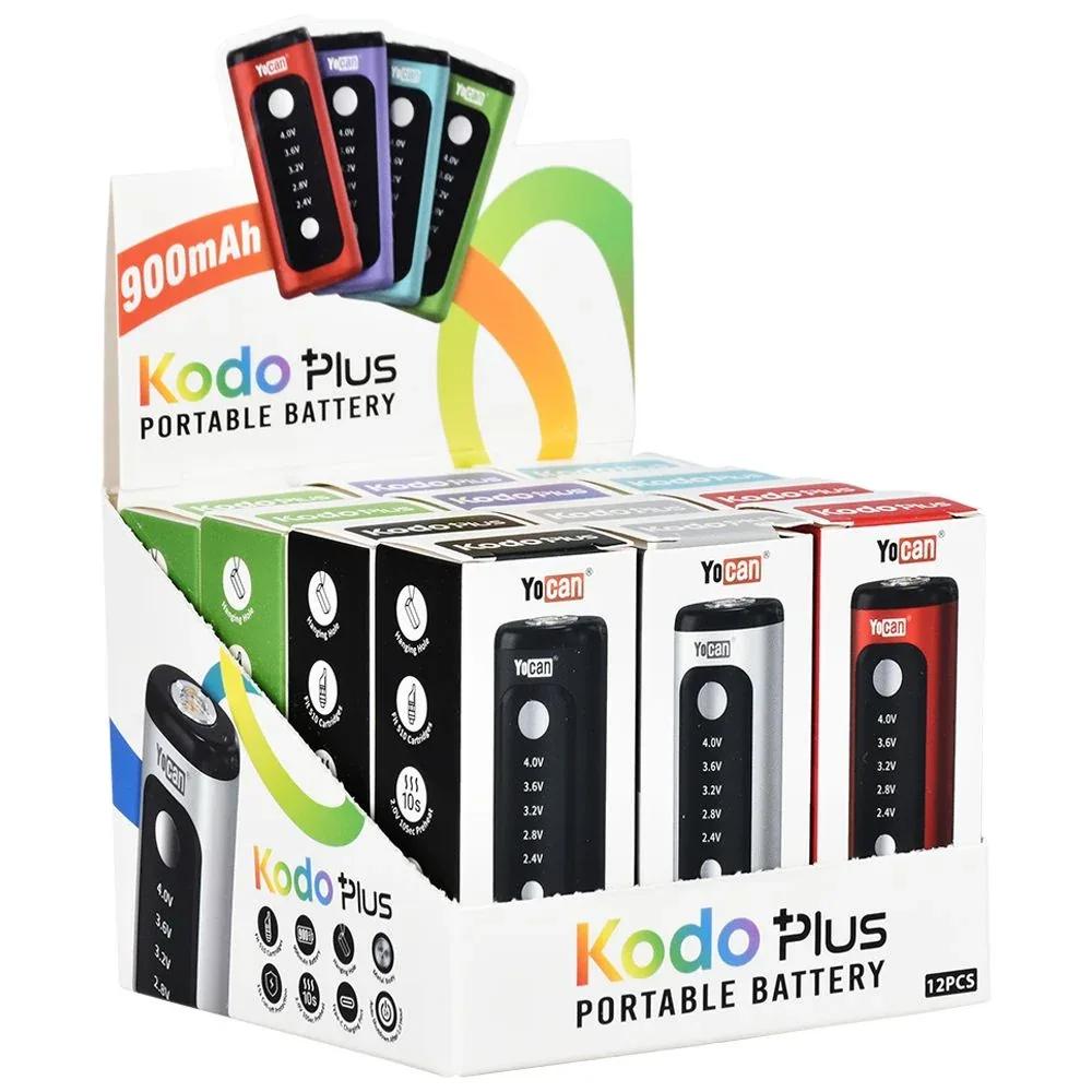 Yocan Kodo Plus Variable Voltage 510 Cart Vape Battery | 900mAh | 12ct - Image 2