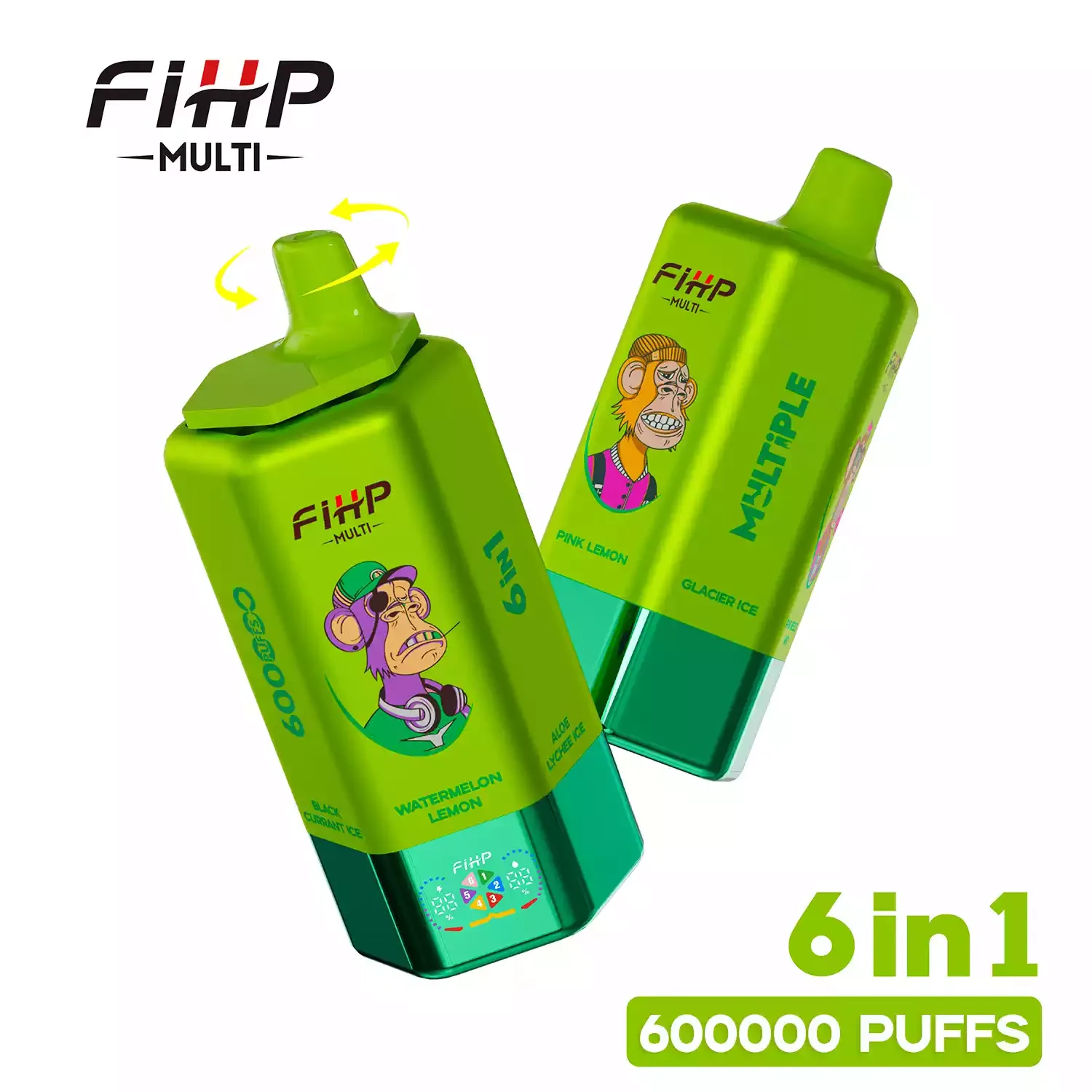 FIHP 600K 6 In 1 Tastes MULTI Rechargeable Disposable Vape Wholesale - Image 2